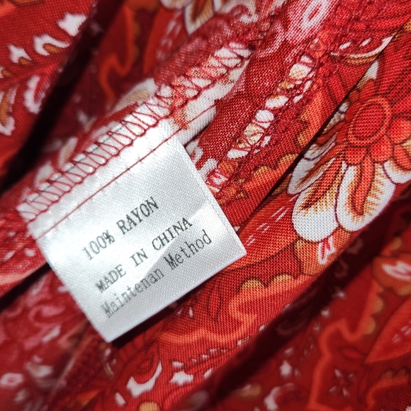 ZESICA Women's Floral Print Wrap V-neck short sleeve Maxi Dress, size L - Picture 11 of 14